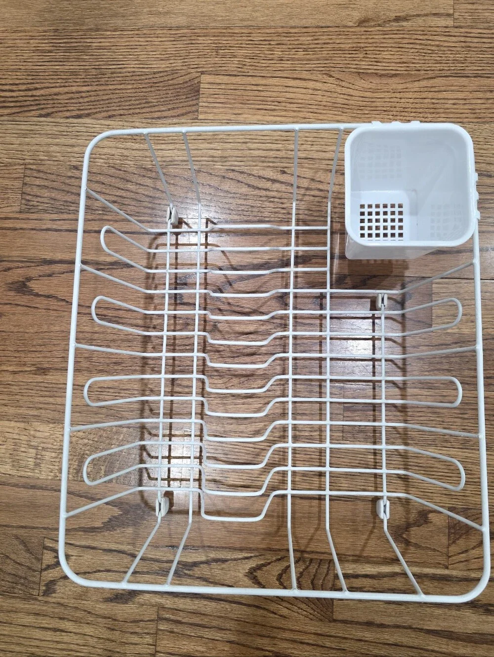 Vintage RUBBERMAID White Rubber on Wire Dish Drainer Rack 14
